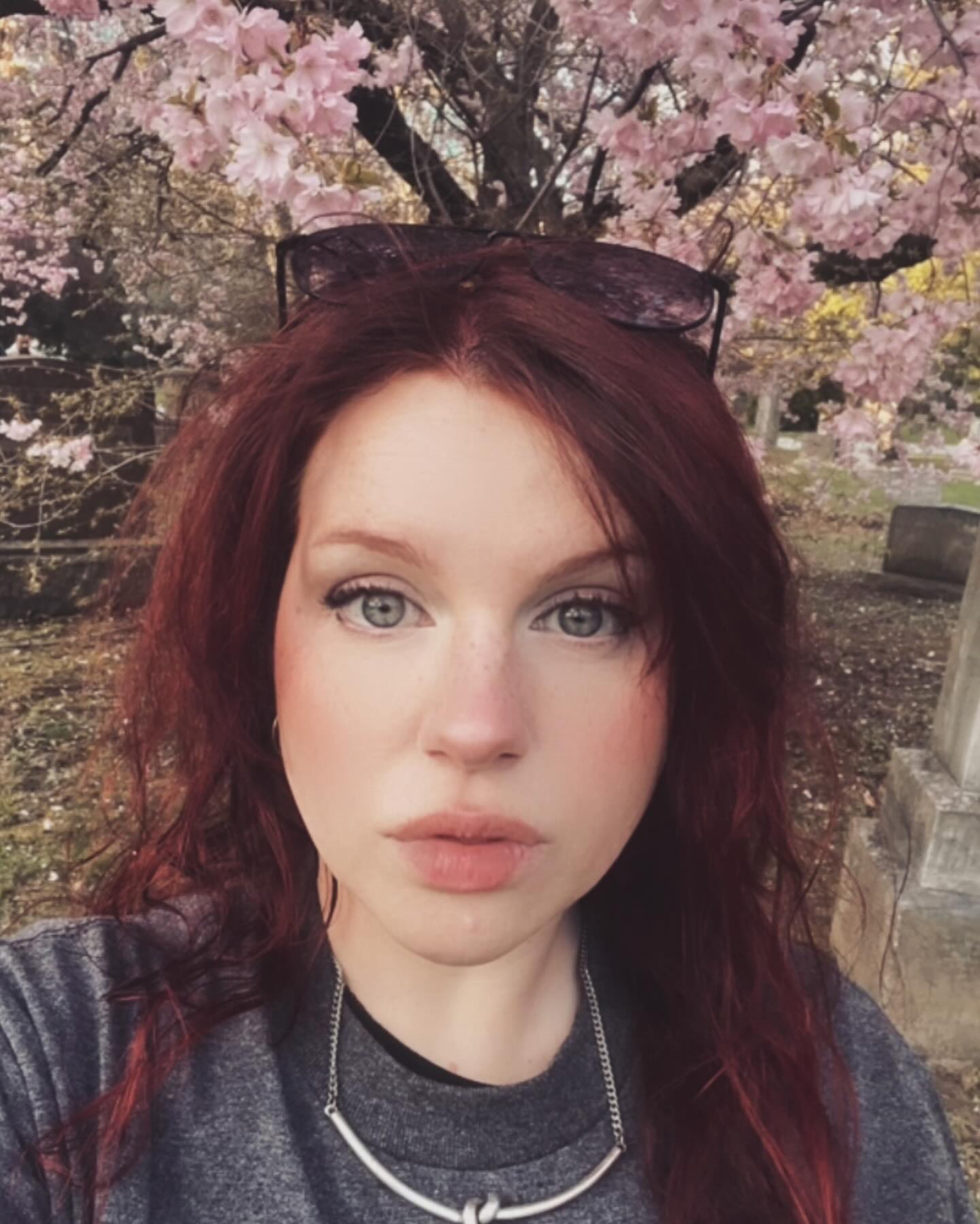 Springtime strolls under Toronto’s cherry blossom canopy 🌸 The cold made my nose match 💗 Where’s your favorite spot to admire the blooms? 
-
-
-
 #Toronto #torontocherryblossoms #CherryBlossoms #SpringVibes #redhead #redhairdontcare #redhair #redheadsdoitbetter #sakura