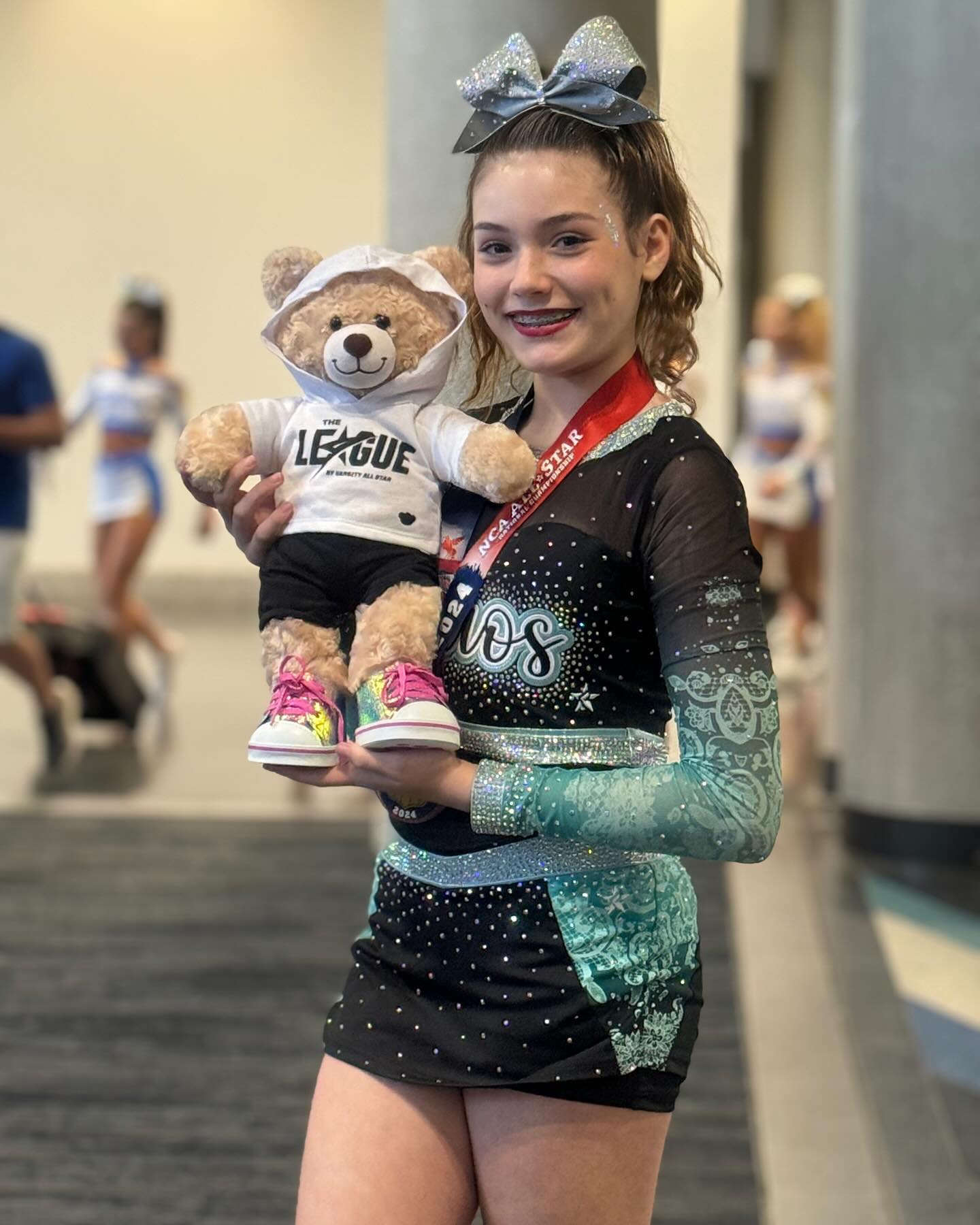 Ended the Dallas weekend with a new buddy. I love my baby girl so much and we are all so proud of you and the rest of the team. The growth we all saw this weekend 😍💕

#cheer #cheerleading #tumble #stunt #competition #team #nca #dallas #texas #chaos #rebel #u16 #beautiful #baby #daughter #buildabear #dimples #braces