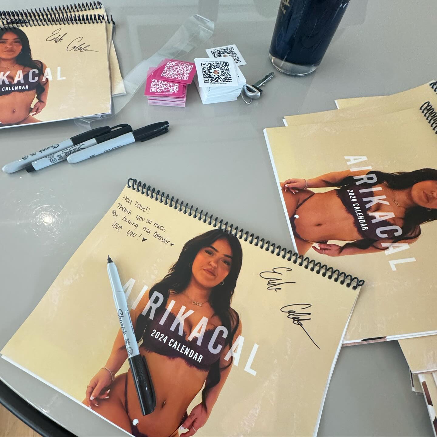 The time has come👀 the calendars are here! So sorry for the wait but I promise it’ll be worth it😏 signing them as we speak ✍️ link in bio
