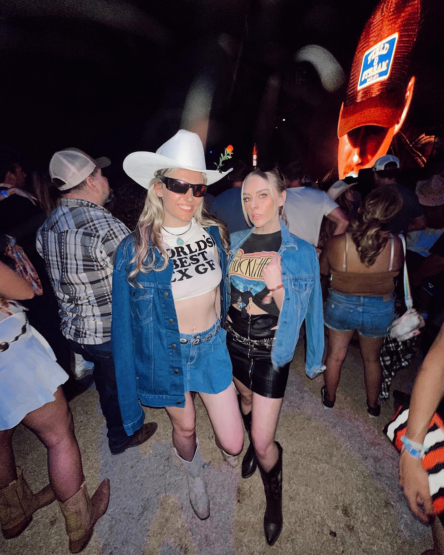 I need something you proof🤠 unforgettable night experiencing my first time ever at @stagecoach w artist bands😭❤️‍🔥🎶 forever grateful for the mems. (p.s. - thanks for going w me twin @kaylacmarie 👯‍♀️)