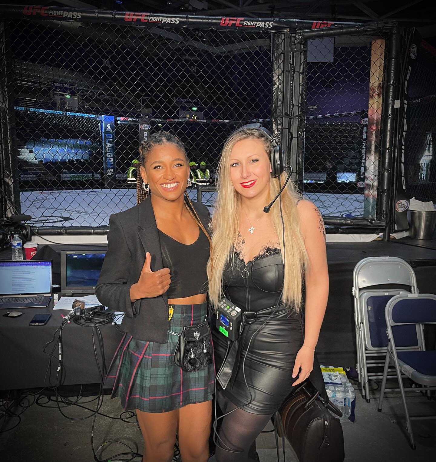 Such an honour to be in the company of a true champion @angieoverkill 🥇🌟🥊 Beyond her impressive fighting skills, she’s an incredible role-model, always inspiring and uplifting those around her! ✨ Thank you for making this possible @cagewarriors 🙏 #mma #ufc #champion