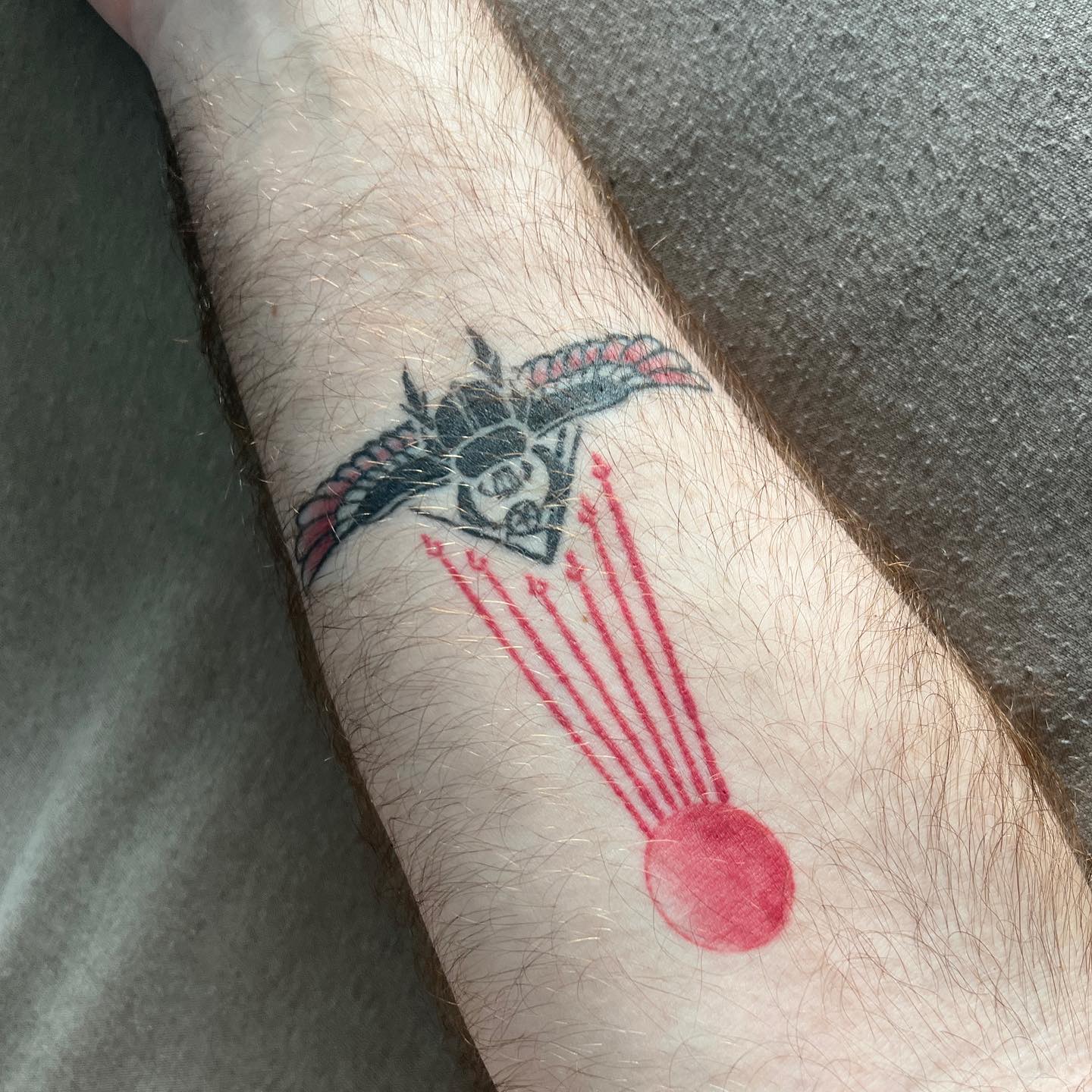 This has been hiding in plain sight for a while. A year ago today I got this tattoo.  As you scroll through you’ll see I went through MANY ideas. I was going to do it for my 30th but we went into a lockdown just after. But at 31 and a half I did it. I imagined it would be a bit more subtle but you know what, seeing the stencil on my whole forearm I was like NOPE. THATS IT. Subtle at the right angle, but in your face. It was the next step on a journey of embracing and discovering myself and being open to possibilities. There’s an explanation slide on the individual elements, but this shows my love of Egyptian archaeology, and the cycle of life, death, and rebirth. Recreating who we are and discovering who we are each time. Huge shout out to @troymaboy for the great job - and yes, I’m sure I’ll get a Dragonball one at some point!