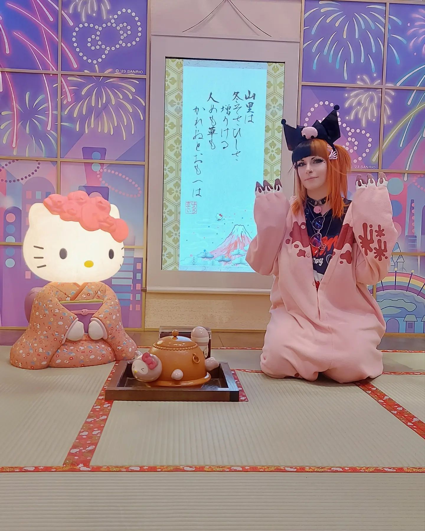 ✨️Happy New Year! ✨️
Spending it with Hello Kitty & Rilakkuma in their kimonos ♡ in my Gloomy Bear onesie from @hellokigurumi

2023 was overall a crappy year (Japan being the exception) and I don't expect 2024 to be any better especially with the 7.6 Magnitude earthquake Japan was hit with right on January 1st, followed by the Plane collision on the 2nd which had emergency supplies FOR the earthquake survivors. Talk about a bad omen for the new year. 

If you'd like to help the relief fundraiser, there is a link on @joey.the.anime.man YT channel: 

https://youtu.be/gioFHhXe2Fs?si=MJsmPLsM-lGGPkzF

Unfortunately, the Canadian government no longer allows sharing links regarding global media (yay censorship), so please go see his video regarding the donation links. 

I'm hoping everyone else had a much happier start to 2024, and I hope it continues that way! 

#happynewyear #newyear #2024 #japan #sanriopuroland
#sanrio #hellokitty #rilakkuma #tokyo