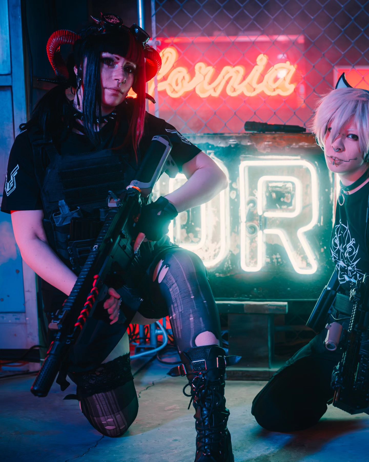Welcome to Night City News, chooms! A new and mysterious bounty hunter group has emerged. Who are the Death Dealers?! And how fast will they rise up the ranks in Night City?
.
.
.
Models: @basicwitchz // @nek0aiartwork // @some_metal_dude
Studio: @neondemonstudio // @evilempirestudios 
.
.
.
#NeonDemonStudio #neonlights #neonsign #metalhead #gothfashion #gothstyle #nightcity #cyberpunk2077 #techwearninja #techwearnexus #neotokyo #neonvibes #cybercity #techwearfashion #portrait_shooterz #portraitsvisuals #techwear  #portrait_vision #edgerunners  #the6ix #tdot #techwearclub #streetwear #PortraitPage #warcore  #cosplay #torontocosplay #punkrock