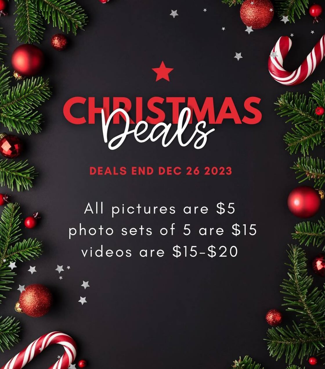 Check out all my Christmas deals! Dm me to get these specials before they’re gone!! 💋❤️