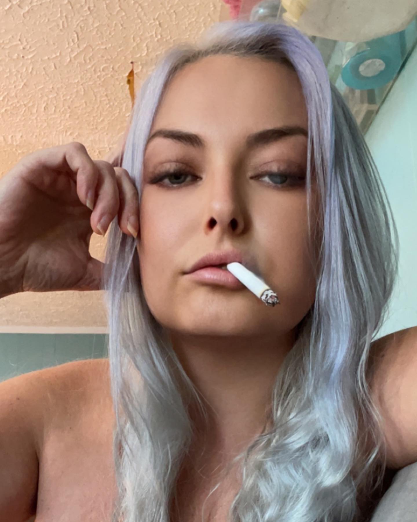 #goddess #newhairstyle #bleachblonde #longhair #smoking #dangle #cigarettedangle #cigarette #contentcreator #model #hottiewithabody #bikini #blueeyes #lips #smoking #smokey #smokinggirl #fetishmodel #beauty #babe #smokinggoddess #walletrinser #sissyslavewanted #paypigsonly #customvideos #custompictures #of #cloudsofsmoke #walletrinsequeen