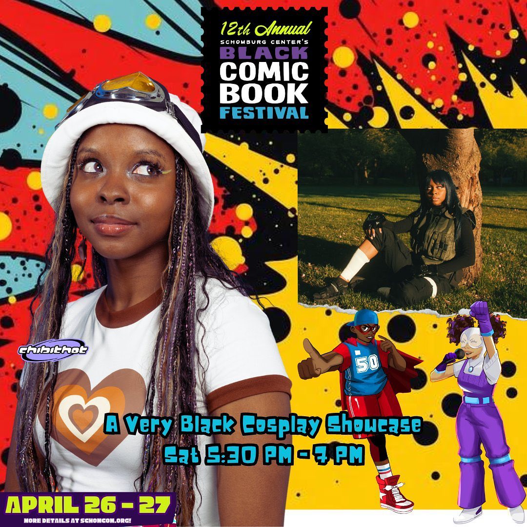 🦸🏾‍♀️SO hype to announce that Ya Local Magical Gal will be back at the @schomburgcenter this month for the 12th annual #BlackComicbookFestival to host their cosplay showcase Saturday April 27th🥳
•
Swipe for a taste of last year. Can’t wait to share the stage with @sirjuliuscosplay & @gregorywilson again to bring back the fun vibes for you all!🦹🏾‍♀️
•
They’re having so much cool panels and vendors all weekend so be sure to head over to @schomburgcenter to grab your free tickets and check out the full programming!📚💥
•
•
•
•
•
•
•
•
•
#comiccon #blackcomics #comics #comiconvention #thingstodo #nerdynyc #nycevents #animecon #cosplay #cosplayers #cospalying #nyccosplay #chibith0t #sachihost