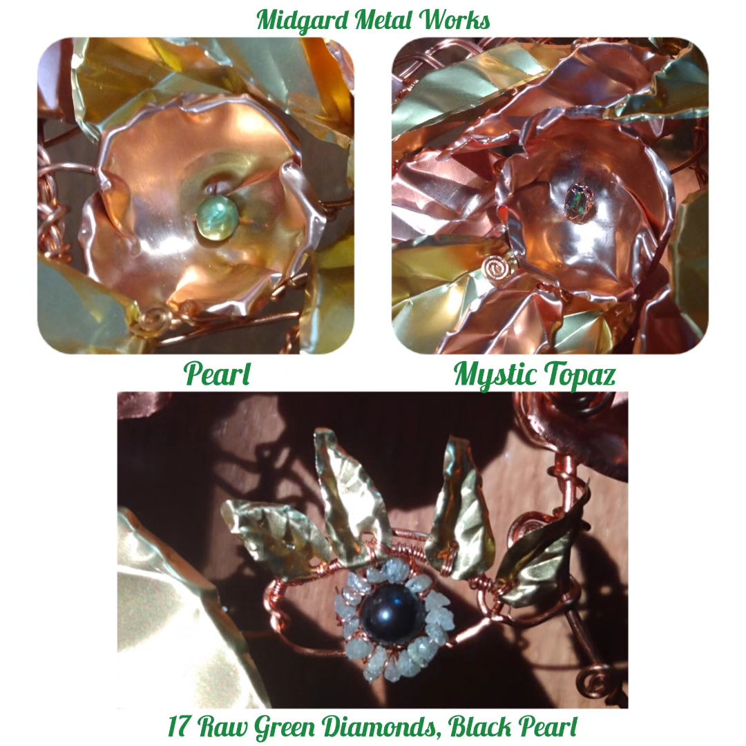 Introducing "The Pyrate's Dryad"
This piece is a reflection of the precious nature of natural resources, how our life, spirit and our livelihoods are tied to our Earth. 

#midgardmetalworks #copperotter #copper #brass #metal #metalwork #ooak #originalart #gemstones #diamonds #pearls #amethyst #emerald #sapphire #garnet #Topaz #blackpearl #peridot #treasure #nature #earth #minerals #spirit #soul #awaken #nfexchangestudios #nfexchange #mothernature #fae #dryad