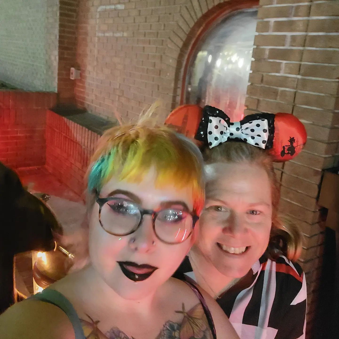 Spooky halloween bar with mi madre 🥰🥰 I want this to be home😍 
Swipe for more pictures!
♡
♡
♡
♡
♡
♡
♡
♡TAGS♡
#gothgirl #cocktailsandscreams #halloween  #gothbar #pastelgoth #piercings #pinkhair #palegirls #coloredhair #tattoos #girlswithpiercings #girlswithtattoos #barnight #alternative #sw #halloween #chestpiece