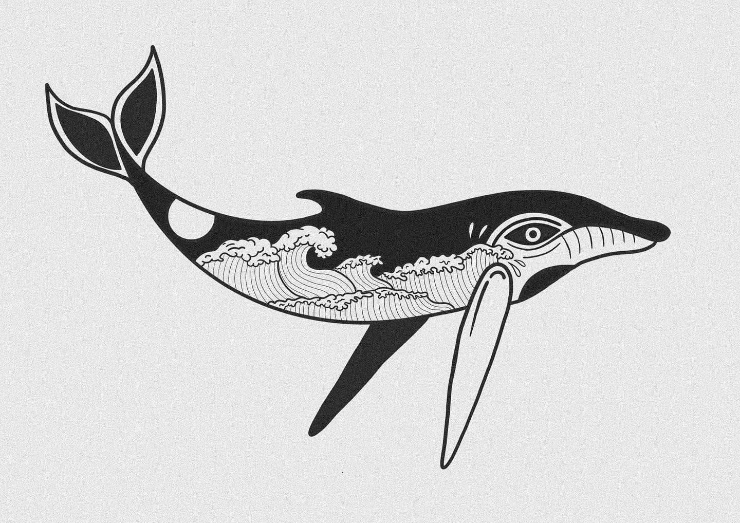 🐋 #whale #tribal #whaleart #doodle #blackwork #bold #trad #tattoos #procreate #design #graphicdesign