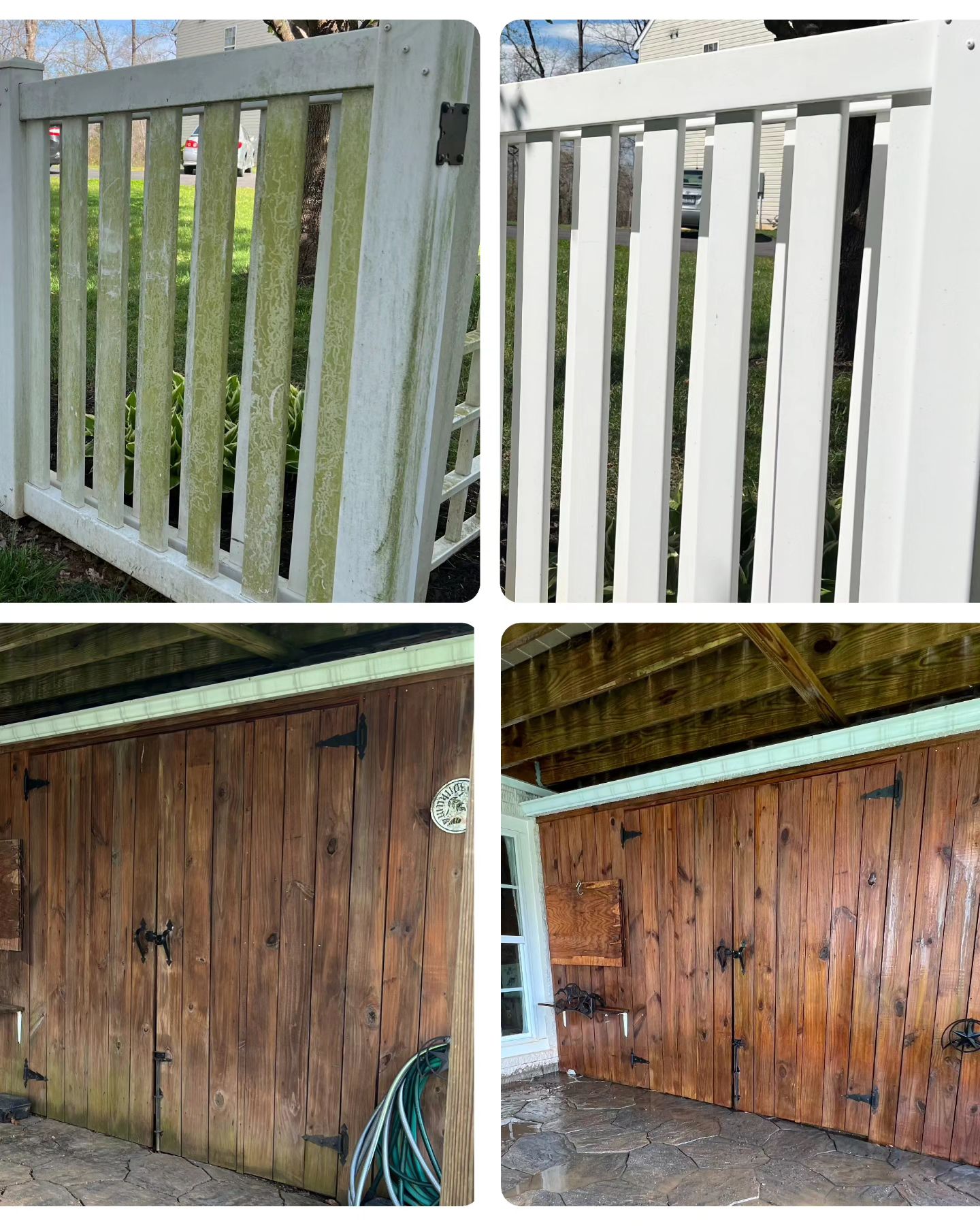 Check out these awesome Before & Afters on a few projects this week 📸📸 from King George to Spotsylvania to Stafford to Orange. You need it, we complete it 👍👌
Excited to complete these wood deck stainings, shed stainings, and interior painting 🏡🚿🖌
www.pressureandsoftwashingwcap.com