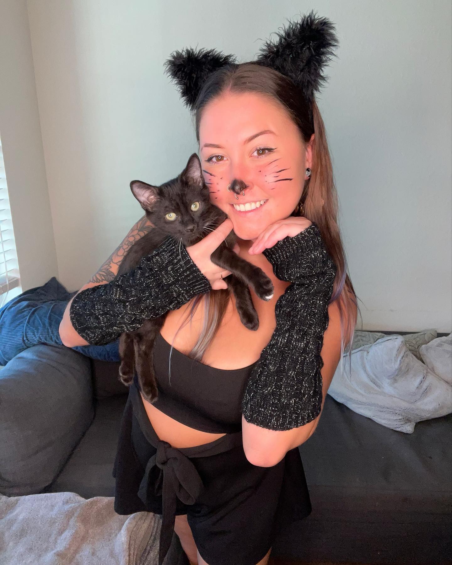 Happy Halloween from me and my newest Son, Salem! 🐈‍⬛🫶🏼 stay spooky!