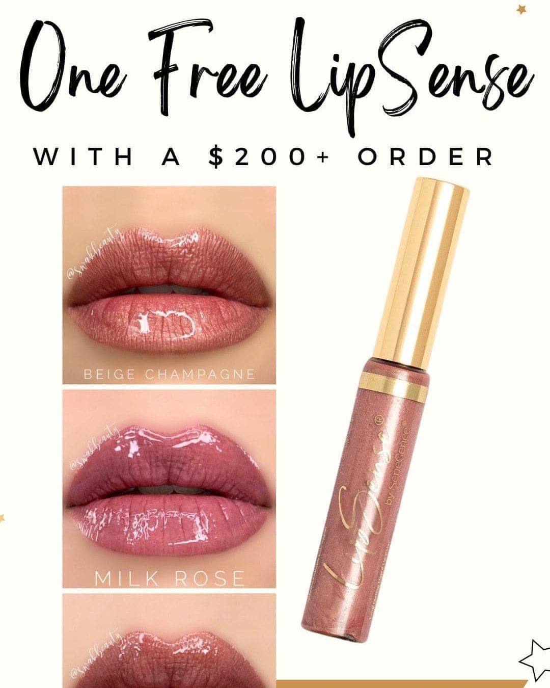 Okay Y’all, In honor of the 25th anniversary of Lipsense, All Kiss & Tell members get a FREE LipSense when you place a $200 + order!! 

TODAY ONLY!!! Ladies dont sleep on this deal…