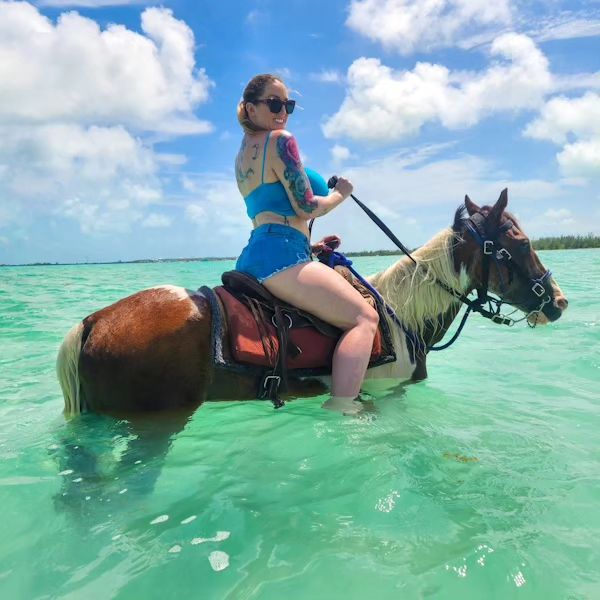 Patches said he always wanted to know what it was like to be a SEA horse... And look at him now! No one can tell him anything different. Riding off into the ocean on horseback was absolutely something I had never even dreamed I could do! It was absolutely MAGICAL!!