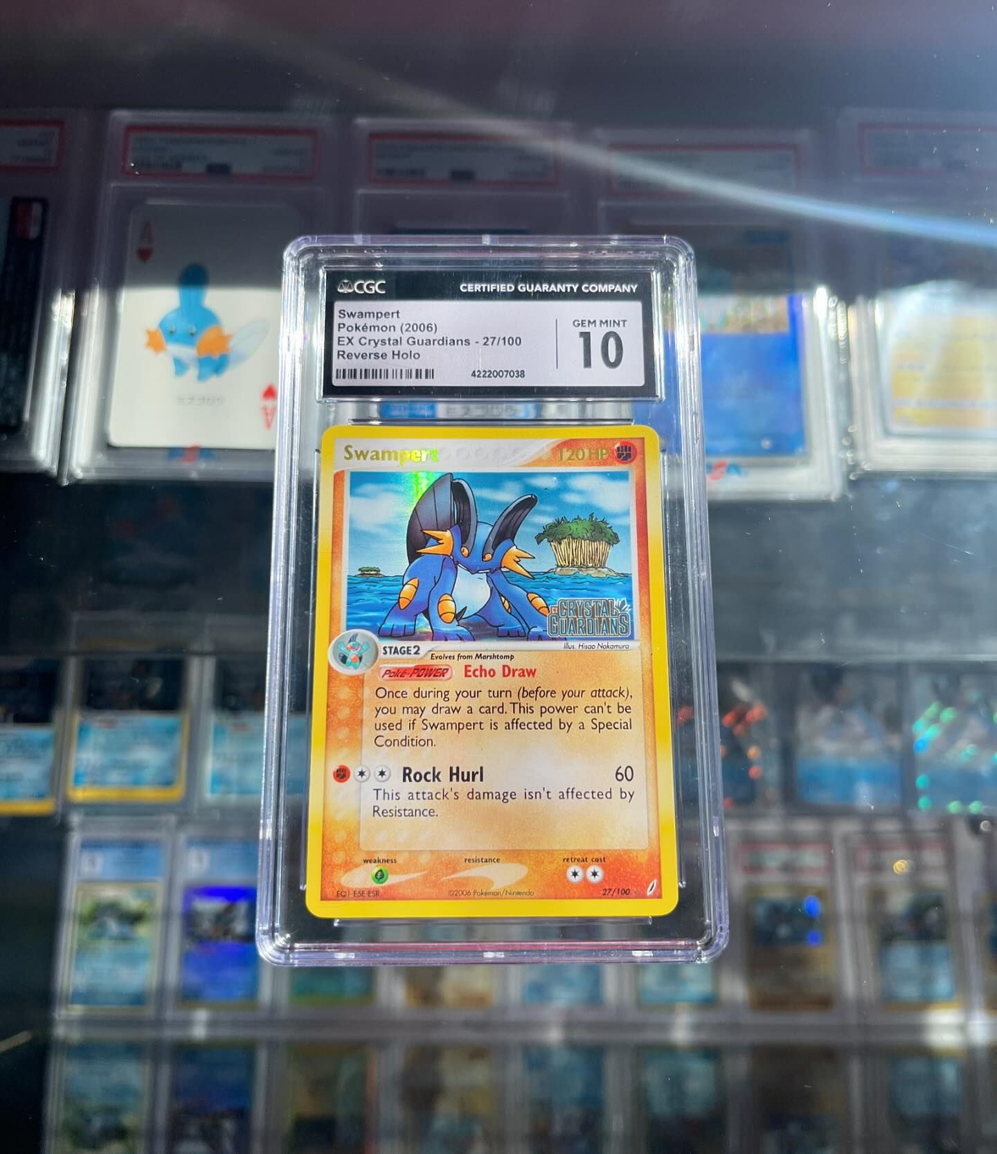 Swampert 
EX Crystal Guardians
Picked this up at the LA Collect-Con 
Big Thanks to @dbrtradingllc for the Awesome Sale 
😸👏🏼🫶🏼

#pokemoncommunity #pokemoncards #pokémon #pokemon #pokemontcg