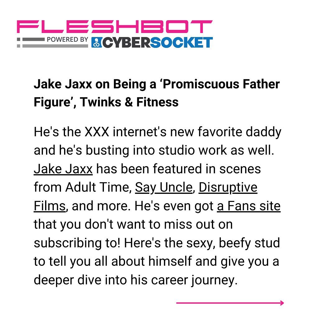 #Fleshbot Q&A ✨ @itsjakejaxx

He's the 🌽  internet's new favorite daddy and he's busting into studio work as well. Let's dive deep with the scorching star!

#gaystagram #gaymen #gaymenofinstagram #gays #lgbtq #queer