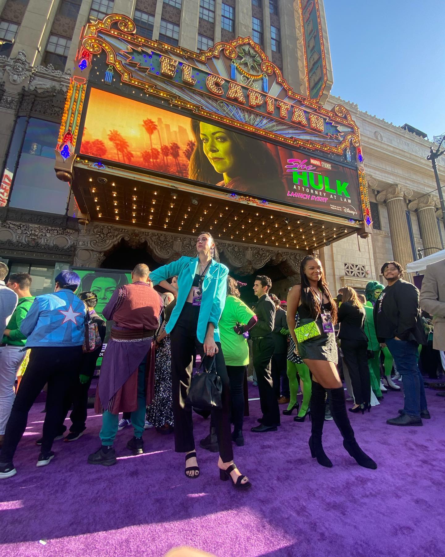 @shehulkofficial 💚💜 so excited to see She-Hulk coming out!! Grateful to have had the opportunity to work as the on set “She-Hulk” VFX Reference/ stunt performer (for some scenes)😊 and to be able to work with an amazing group of talented people 😊💚💜🤙🏼
💖😇Special shout out to my incredible talent agency / agent Lisa at @ohsosmall 💖😇