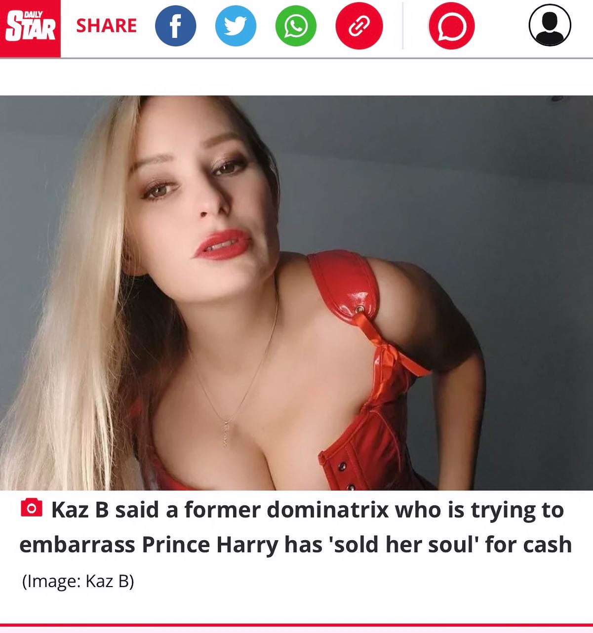 In the @dailystar sharing some thoughts on Carrie Royale exposing Prince Harry and threatening to sell his nudes. 

https://www.dailystar.co.uk/real-life/im-dominatrix-stars—party-32294371

@liammcinerney94 

#News #Royals #princeharryscandal #breakingnews #tabloid #onlinenews #opinionpiece #dailystar #bdsmcommunity #uk #thursdaythoughts
