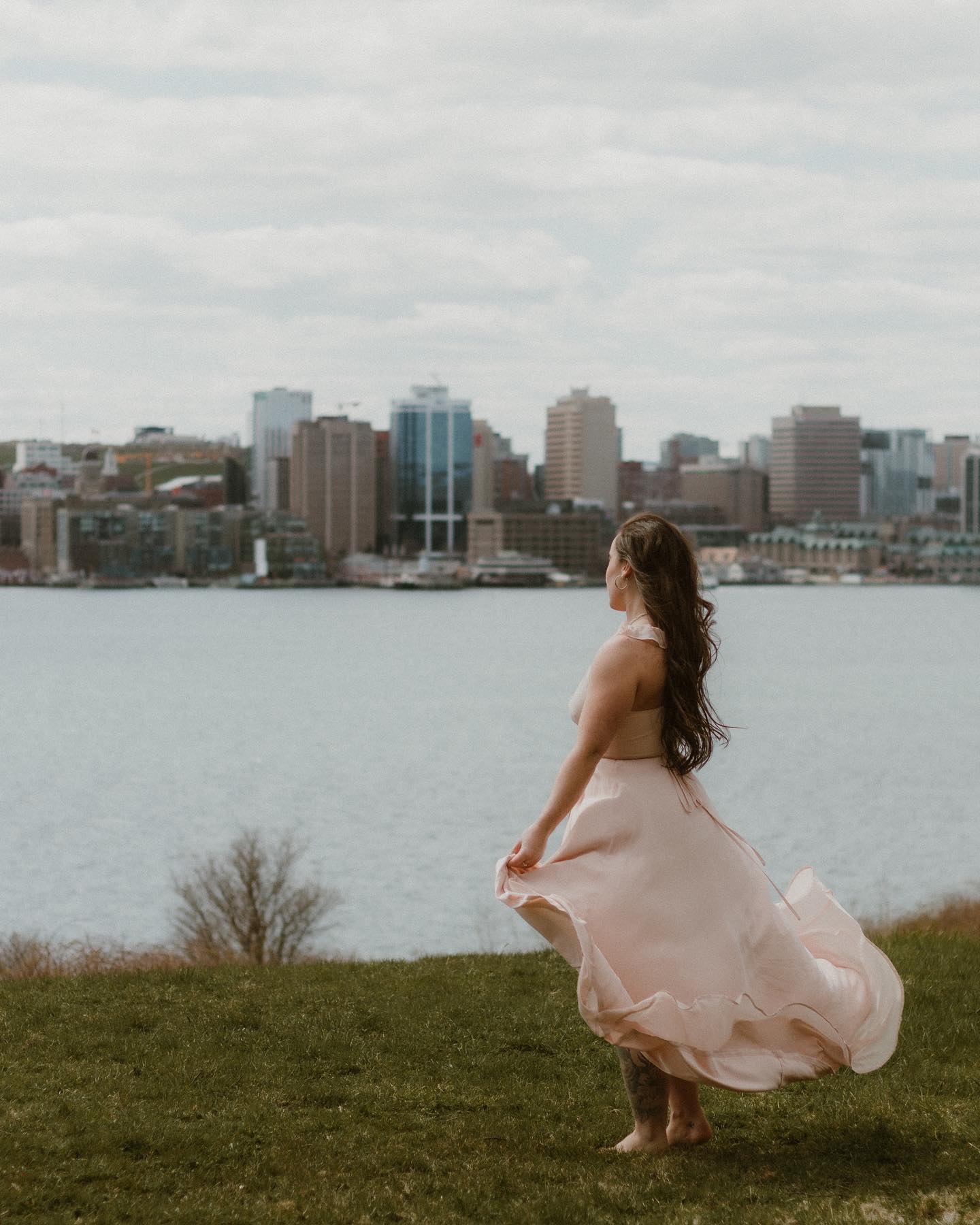 Thrifted this dress and immediately texted Cass to set up a shoot and boy oh boy we had so much fun with it 🌸✨

We location hopped a lot for this shoot but ended up on the Dartmouth side overlooking the beautiful city line of Halifax

The sun was shining, it was nice and warm and we soaked up every second of it 🥰