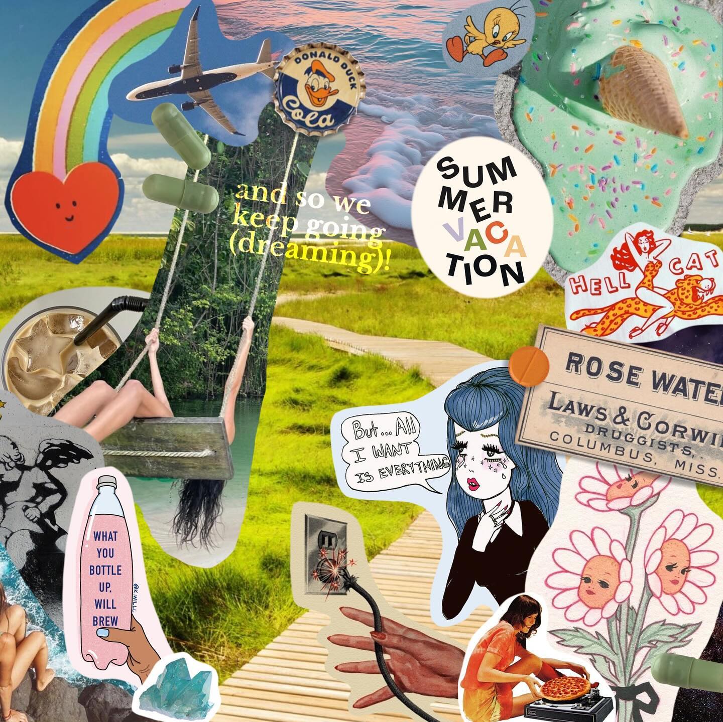 Did someone say summer mood boards?🦩
These are giving me major I-Spy vibes. 🔎 
#MoodBoard 
#moodboards #summermood #summermoodboard #junkjournaling #fyp #digitaljournal #collage #piccollage #collageart #digitalcollage #digitalart #procreate #summertime #manifesting #visionboard #visionboards #digitalvisionboard #summervibes #feelgood #insidemymind #ispy
