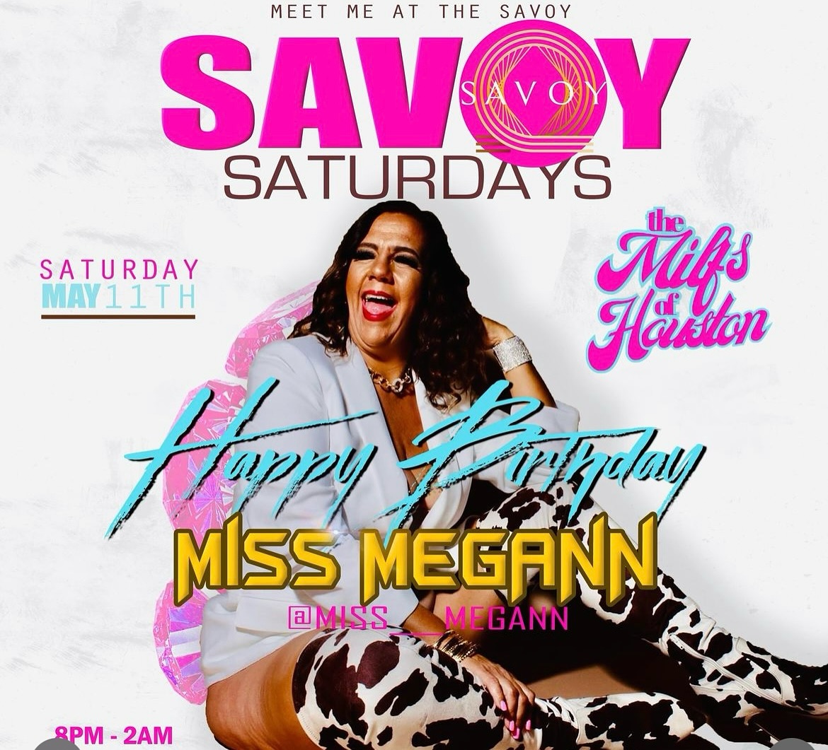 @miss____megann birthday celebration in Houston @meetmeatthesavoy tonight!
Pull up and help us  celebrate!🎉 
It’s going to be 🔥