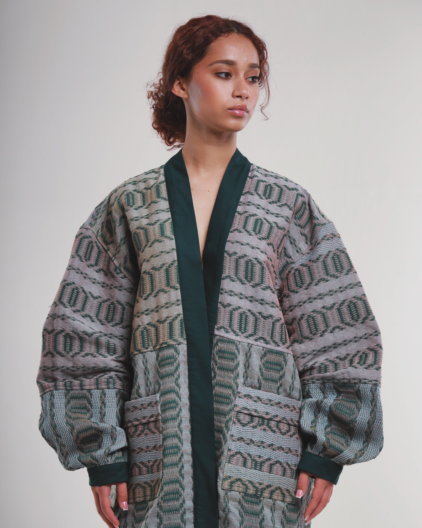 At MAFI MAFI, we prioritize artisanal craftsmanship and sustainable practices. This exquisite green kimono jacket, with its full pattern beautifully handwoven, blends cultural motifs and modernity. Each piece is a testament to our commitment to preserving traditional techniques while embracing contemporary design. #MAFIMAFI #ArtisanalExcellence #SustainableFashion #CulturalCouture

Photo @amanasrat 
Muse @_matildemaletta_
