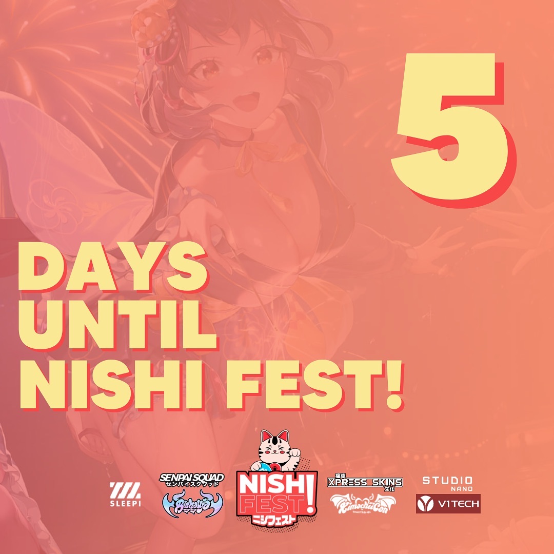 Nishi Fest Countdown: 5 Days!

Happy Nishi Fest week! We hope you’re getting excited for our new Ecchi (18+) Hall and the @kimochiicon Cow Cafe! And hey VIP badge holders: did you know that if you’re 18+, your badge gets you FREE admission to the Cow Cafe?! It’s not too late to grab a VIP badge before this weekend 😉