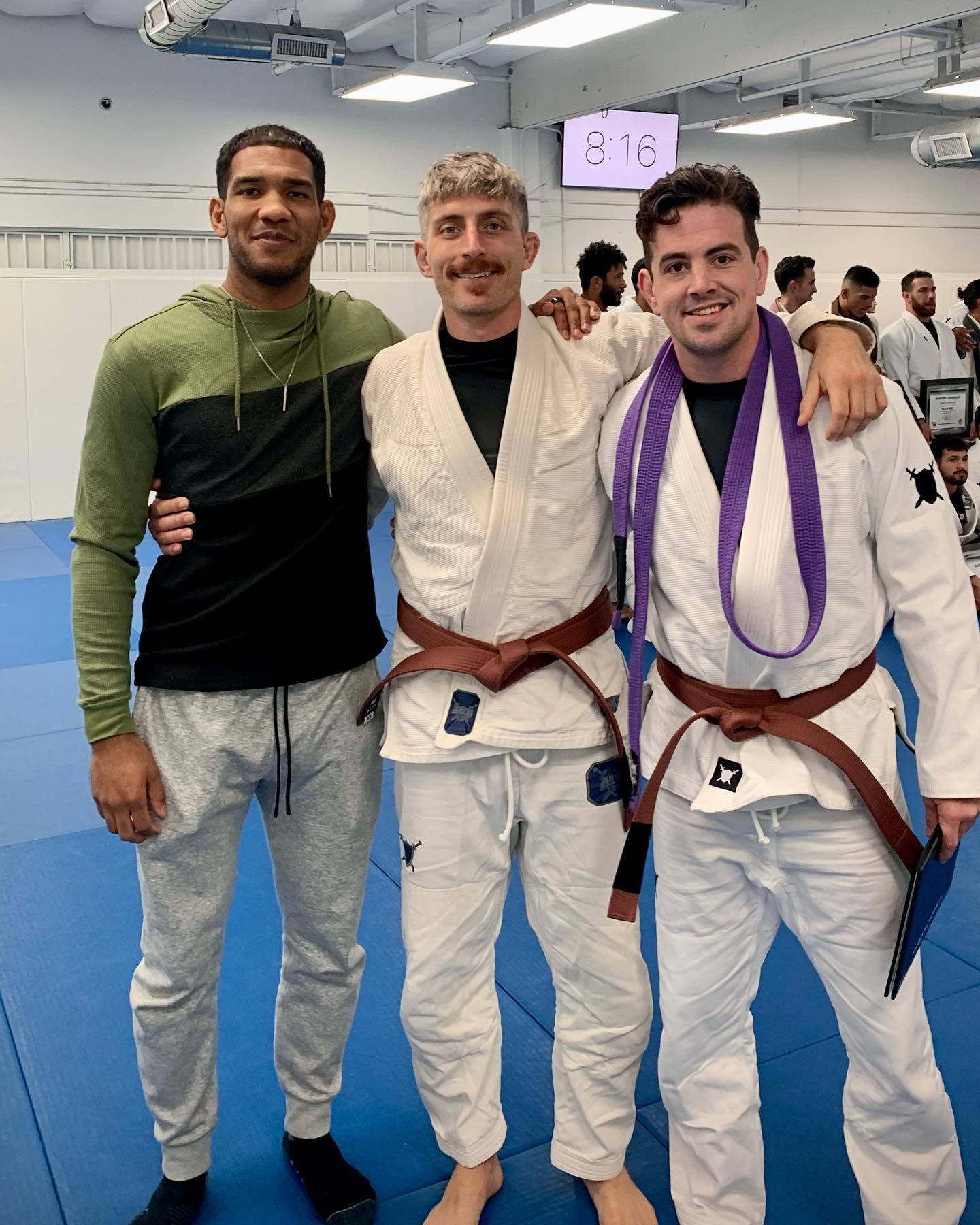 I earned my brown belt in BJJ from the prestigious @atosjiujitsuhq 

Thank you to Professor @galvaobjj for trusting me to represent Atos as a brown belt. It is a great honor to receive this promotion from you. A true legend , the 🐐

Thank you to professors @rolando_samson @jonnatas_gracie @andymurasaki @trovobjj  @dubious_dom & to all the students of the 9am & noon classes. 

Special thanks to my students , coworkers & bosses @oceanpacificgym it’s amazing to be able to coach and share my passion for Jiu jitsu at such an incredible place. 

And thanks to @vincelapelusa, @tommygmcgee for always talking jj with me. 

Thanks to @callieforniagirl999 for believing in me, the support and continued love. 

I am Thankful for my body, the ability to train and learn and grow. Time to begin again. 🤎