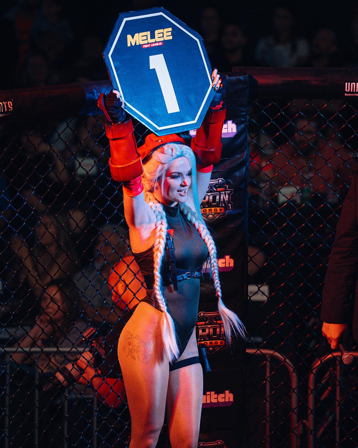 got to be a ring girl at @ironforgegymtx MMA event :^) very epic time. thanks for helping me get in costume @emiru.jpg & thank you to @kyle_wurzel for taking badass pics. ❤️✨