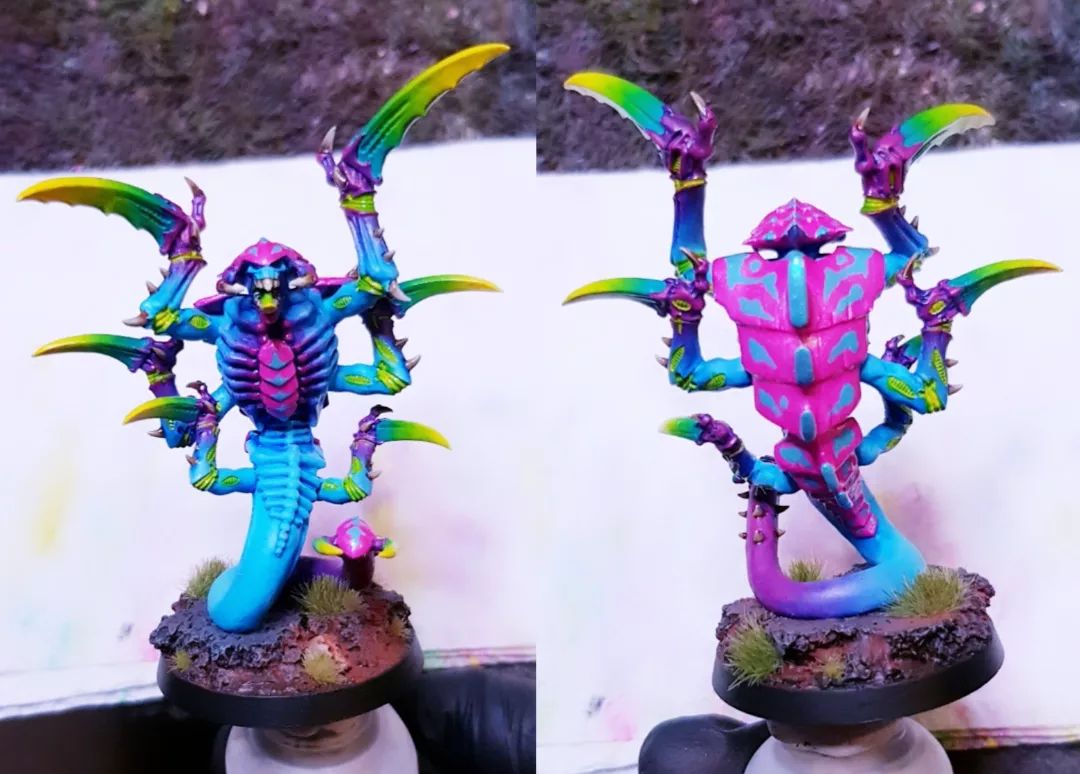Another one bites the dust! Finally finished after 4 years of waiting....💖💙💖💙💖

#warhammercommunity #paintingwarhammer #tyranid #hivefleethyper #hivefleet #40k #xeno