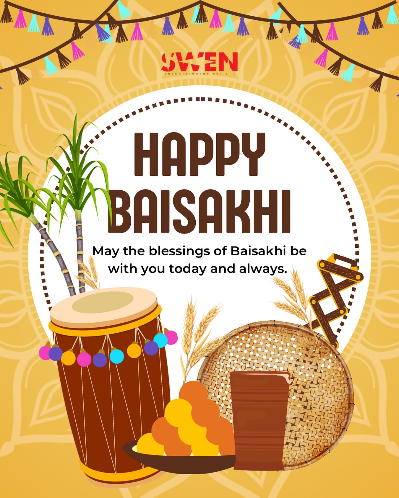 Wishing you a harvest of joy, prosperity, and endless blessings on this Baisakhi! 🌾 May your life be as colorful and joyful as the festival ✨

Follow @swenentertainment for more! ❤️

___

#baisakhi #baisa #india #baisaraj #vaisakhi #happybaisakhi #ugadi #punjab #festival #rajputana #punjabi #holi #sikhism #collection #baisakhifestival #punjabifestival #indianculture #viral #trendjng #staysafe #harvest #harvesttime #culture #farming #swenentertainment