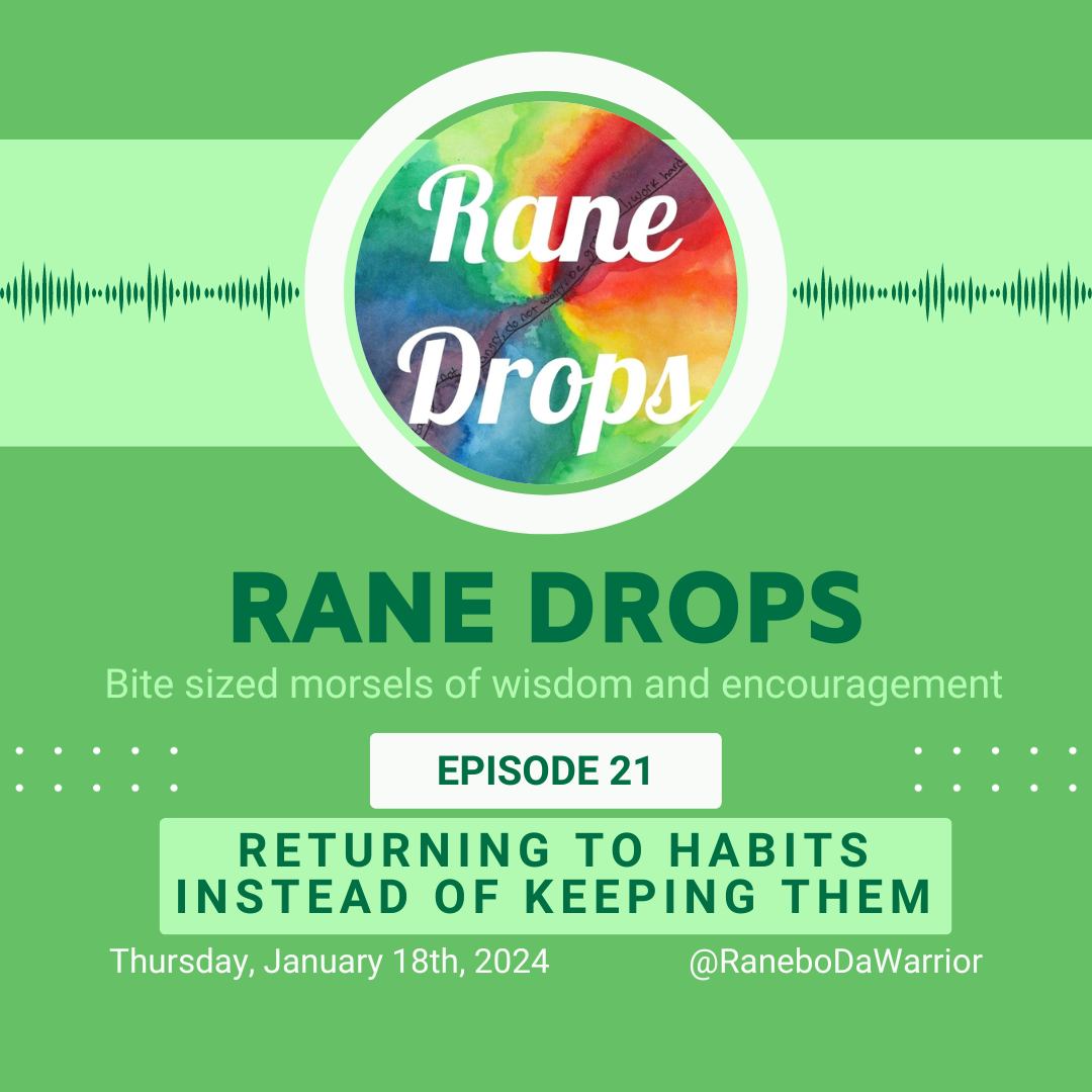 I think the idea of keeping a habit actually inhibits our ability to foster a habit. 

When we shift our focus away from “keeping” or “maintaining” a habit, we release the pressure for perfection and make space for us to celebrate returning to the habit, ourselves, and our values. 

Hear more of my thoughts on this on my most recent podcast episode!

 #ranebospeaks #podcasts #podcastersofinstagram #PodcastCommunity