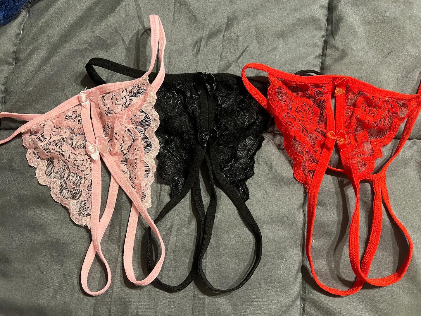 My new fun adventure😊. Selling some sexy panties for anyone interested. Thongs. Crotchless (for the ass lovers). Lacy and regular. Will wear them upon request for 1-2 days. Pictures for proof. Vacuum sealed and shipped. C@shapp $25. Buy 3 get 1 free. Let me know. Share with your friends😘