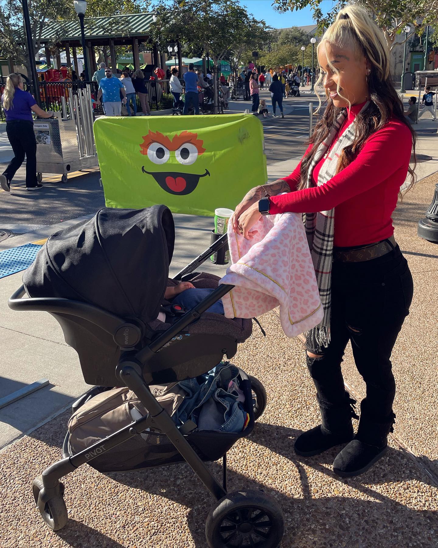 8 months w/you ☁️ While we teach you all about life, you teach us what life is all about 🤍

The last pic is when we were leaving Sesame Street Land..lil miss attitude didn’t wanna leave Elmo 🥺