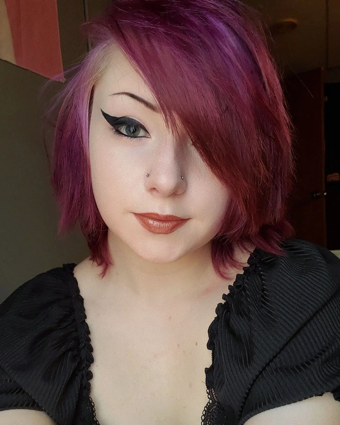 the dark purple faded so quickly but I kinda prefer this shade more ngl <3

#coloredhair #pinkhair #hairdye #pink