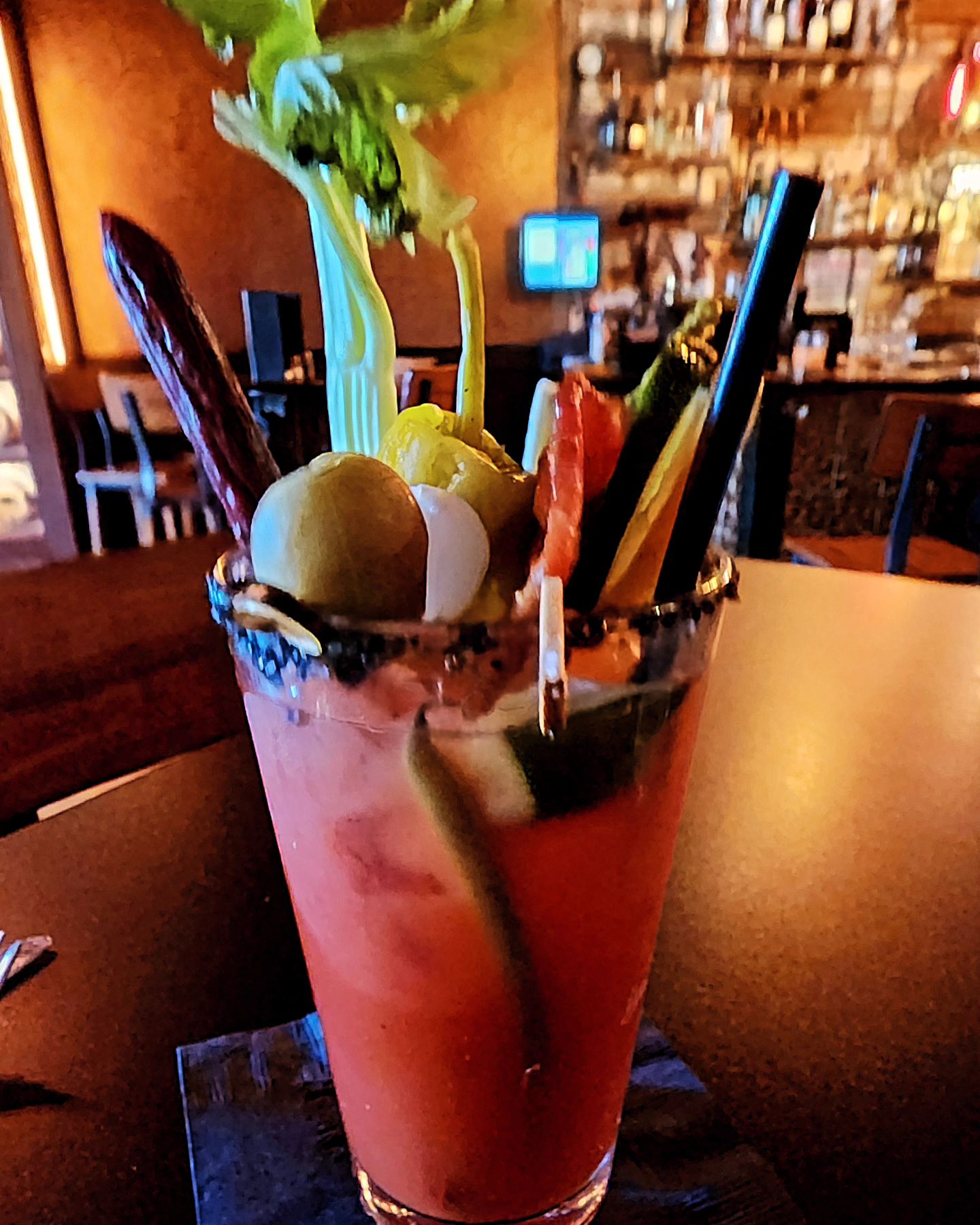 Loaded Bloody Mary at @steam.distillery!!